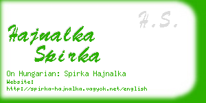 hajnalka spirka business card
